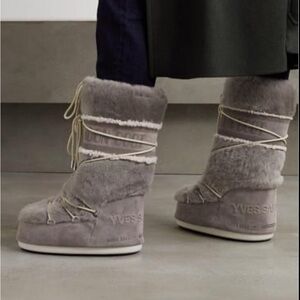 Yves Salomon X MOON BOOT Shearling Boots